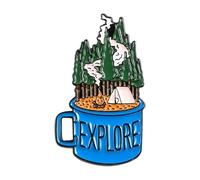 2 Piece Set Turtle Flower Heart Ticket Demon Whale - Enamel Metal Lapel Pin Clothes, Normal, Non-precious metal