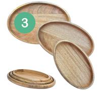 2-Piece Set Vintage Decorative Tray Serving Tray Candle Tray Breakfast Tray