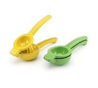 2-Piece Set with Yellow and Green Handheld Presses, Lemon Squeezers, Lemon Juicer Squeezer, Citrus Squeezer for Cocktail Preparation and Daily Juice Making