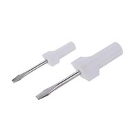 2-Piece Sewing Machine Screwdriver Set for Singer & Butterfly - Flathead Repair Tools, Steel Tip with Plastic Handle, Small (60 mm) and Large (80 mm), White