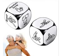 2-Piece Sex Dice Game Set,Couples’Erotic Sex Position Dice with Position Guide Fun Humorous Interactive Game for Intimate Date Nights