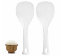 2 Piece Silicone Cooking Rice Spoon，Non-Stick Rice Paddle Heat Resistant Dishwasher Safe for Rice Rice Cookers Mashed Potatoes