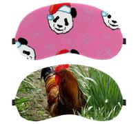 2 Piece Sleep Eye Mask for Side Sleeper, Sleeping Mask, Animal Chicken Cock Rooster Poultry Light Blocking Eye Mask, Soft Eye Shade Cover for Travel, Nap, Plane