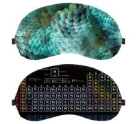 2 Piece Sleep Eye Mask for Side Sleeper, Sleeping Mask, Light Blocking Eye Mask, Periodic Table of The Elements Soft Eye Shade Cover for Travel, Nap, Plane