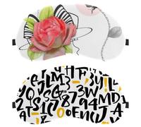 2 Piece Sleep Mask ABC Pattern is Cute, Eye Mask for Men Women, No Pressure Night Eye Cover, Breathable Sleeping Eye Mask, Light Blocking