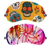 2 Piece Sleep Mask, Eyeshade for Side Sleeper Men Women, Boho Bohemia Dreamcatcher Pink Hippie Light Blocking Eye Mask Cover with Adjustable Strap, Night Blindfold