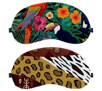 2 Piece Sleep Mask Tribe Animal Skin, Eye Mask for Men Women, No Pressure Night Eye Cover, Breathable Sleeping Eye Mask, Light Blocking