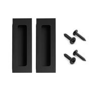 2 Piece Sliding Door Handles, Black Door Handles, Stainless Steel Door Handles, Recessed Door Handles, Recessed Sliding Doors, Matte Black Door Handles, Suitable for Barn Doors, Sliding Doors