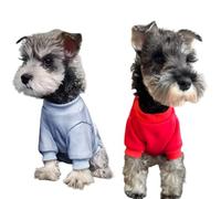 2-Piece Soft Dog & Puppy Sweater - Warm & Cute Winter Outfit for Small Dogs & Cats (Red+Blue, Medium)