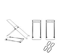 2-Piece Solar Panel Fixed Mount with Quick-Release Buckle, Portable Foldable Carbon Steel Bracket for Outdoor PV Use