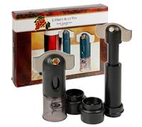 2 Piece Sommelier Set Wine Corkscrew With Foil Cutter Airtight Pump & Stoppers