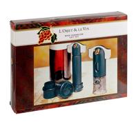 2 Piece Sommelier Set Wine Corkscrew With Foil Cutter Pump & Stoppers