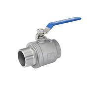 2-Piece Stainless Steel Ball Valve, 304 SS Internal & External Threads, for Water Air Oil, (1/4"-2"), 1 PC(1/4")