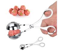 2 Piece Stainless Steel Meatball Maker Tongs,Meatball Scoop Ball Maker for Kitchen,Cookie Dough Scoops for Baking (Meatball size-3.5cm/1.38in)
