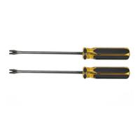 2-piece Staple Lifter Set Having V-Shaped 45° Pry Bar Blade Heat-Treated Chrome Vanadium Steel Tack Nail Remover for Upholstery Carpentry and Timber Work
