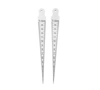 2 Piece Steel Taper Gauge for Measuring Aperture Gap Slot Width and Cylindrical Bore Diameter in Industrial Settings