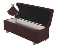 2 Piece Stretch Ottoman Cover Folding Storage Stool Furniture Protector Ottoman Slipcovers Rectangle with Elastic Bottom for Living Room (X-Large,Brown)