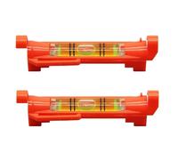 2-Piece String Line Level Tool with for Precision Bubble Vial and Integrated Rope Hooks - 75 x 12.5 mm Horizontal Spirit Level for Builders, Surveying & Home Improvement