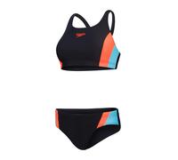 Speedo Women's Colourblock Splice 2 Piece Swimming Costume Black