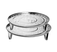 2-Piece Tall Steaming Rack, Stainless Steel Steaming Basket Set, Round Steaming Tray, Cooking Rack, Kitchen Supplies, Foldable Stainless Steel Steaming Tray, Cooking Accessories