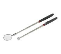 Telescopic Magnetic Pick Up Tool And Inspection Mirror Set - 50mm Mirror With 3.6Kg Capacity