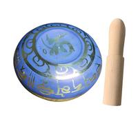 2-Piece Tibetan Singing Bowl Set with Copper Bowl & Wooden Mallet - Meditation Sound Kit for Yoga and Mindfulness Practice