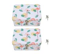 2 Piece Tin Box, Decorative Storage Box, Tin Storage Box with Lock, Retro Keepsake Box, Candy Jars, Canister, Box