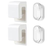2 Piece Toothbrush Holder And 2 Piece Toothpaste Holder, No Hole Punching Toothbrush Holder, Wall Mounted Toothbrush Holder, Toothbrush And Toothpaste Storage, Dustproof Rack With Cover