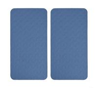 2 Piece TPE Yoga Knee Pads with Textured Non-Slip Base for Stable Support During Core Workouts and Floor-Based Movement (Blue)