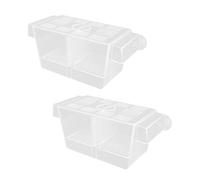 2-piece transparent fish breeding tank with two compartment suction cup design for fried growth and adult fish temporary housing