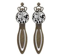 2 Piece Vintage Crown Style Bookmark, Book Markers for Book Lovers Writers Readers Teachers, Birthday Gifts for Women Men Teens, Music Notes Guitar Drum