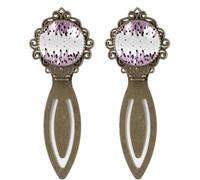 2 Piece Violet Doodle Fingers Frame with Space Stars Pattern Bookmark, Vintage Style Book Markers for Book Lovers Writers Readers Teachers, Birthday Gifts for Women Men Teens