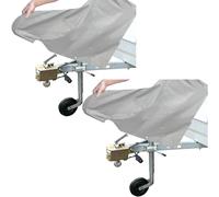 2-Piece Walser Grey Trailer Coupling Cover Tongue Cover Set PVC