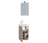 2-piece washbasin bathroom furniture Lumia Mirror 129x40x22 - VCM