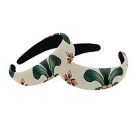 2 Piece Wide Women Headbands, Padded Thick Head Bands Hoops for Hair, Retro Abstract Iris Pattern Elastic Cute Headband Head Wrap, Wide Top Turban Hair Bands