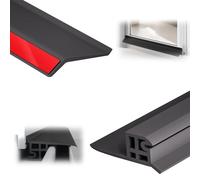 2-Piece Window Rain Seal Set Rubber Rain Blocker for Effective Drainage No Drill Installation Customizable 1.5m (4.9ft) Window Rain Protection