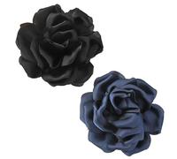 2-piece women's oversized handmade silk satin large peony flower brooch, 16cm luxurious fabric, suitable for weddings, parties, and formal occasions - can be paired with dresses or given as a gift.