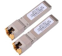 2 pieces 1.25/2.5/5/10G SFP+ RJ45 copper module - up to 30 m with CAT.6a/7 compatibility for Cisco, Ubiquiti, Netgear, D-Link, Supermicro, TP-Link, Mikrotik, Unifi and more, SFP 10GBase-T transceiver