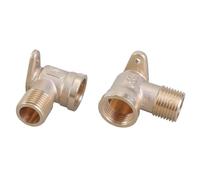 2 Pieces 1 / 2Inch Brass DN15 Distributor 90 Degree Thread Fitting