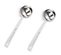 2 Pieces 1 Tablespoon Scoops with Long Handle, 15 ml Stainless Steel Coffee Measuring Spoon 15ml Measuring Tablespoon for Coffee Milk Fruit