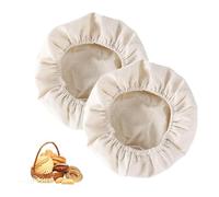 2 Pieces 10 Inch Bread Banneton Proofing Basket Cloth Liner, Natural Cover Rattan Baking Dough Proofing Basket Cloth Liner for Baking Supplies
