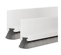 2 Pieces 100×5.5 cm Floor Seal with Brush, Wind and Dust Protection, Door Brush Cover Strips, Cuttable Sealing Tape for Doors, Door Bottom Seal Brush for Insect Protection, Cold-Proof, Soundproof
