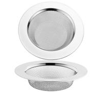 2 Pieces 11.5 cm Drain Strainer Shower Hair Strainer Kitchen Stainless Steel Sink Strainer Drain Grille Prevent Blockages Outer Diameter: 11.5 cm Inner Diameter: 7.5 cm Depth: 2.3 cm