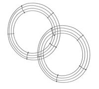 2 Pieces 12 Inch Wire Wreath Frame, Metal Round Wreath Form Black Wire Rings for Crafts Christmas Wreaths Tree Garland Floral Flower Arrangements New Year DIY Crafts Supplies and Holidays Decor
