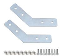 (2 Pieces) 135 Degree Flat L Brackets 4040 Series European Standard Aluminum Profile Extrusion Corner Brace Angle Support Bracket Joining Plates Including T Nuts and Bolts