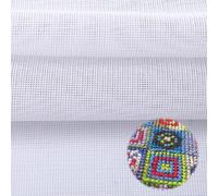 2 Pieces 14 Count Cross Stitch Canvas White Embroidery Fabric Mesh Fabric Eye Mesh for Embroidery,MeshSheet for DIY Handicraft Knit Projects,Cross Stitch Supplies（19.6 x 17.7 Inch）