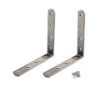 (2 Pieces) 150x150x25x4mm Angle Connector Corner Brackets (Thickness 4mm) Stainless Steel L Shape Brace Brackets with Screws