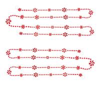 2 Pieces 19.6 feet christmascandy garlandchristmas Tree Garland Plastic Christmas Bead Garland Xmas Holiday Candy Cane Decor for Christmas Tree Wreaths Fence Fireplace Decorations