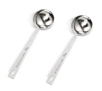2 Pieces 2 Tablespoon Scoops with Long Handle, 30 ml Stainless Steel Coffee Measuring Spoon 30ml Measuring Tablespoon for Coffee Milk Fruit