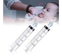 2 Pieces 20ML Baby Nasal Aspirator Reusable Silicone Nasal Suction Tip Portable Nasal Irrigator Safe and Comfortable Syringe Nasal Irrigator Cleanable Transparent